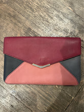 Load image into Gallery viewer, FENDI Burgundy Leather colorblock AS IS Clutch Purse