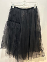 Load image into Gallery viewer, Comme des Garcons Black Nylon tulle assymetrical hem Skirt, Size S