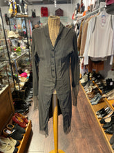 Load image into Gallery viewer, Rundholz Charcoal Cotton mesh lace Button up Dress, Size M