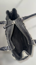 Load image into Gallery viewer, Coach Black & White Leather braid detail tassel Purse