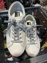 Load image into Gallery viewer, Golden Goose white & denim Leather Metallic laces sneakers, Size 38