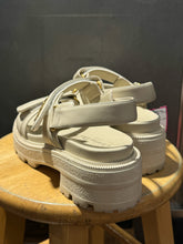 Load image into Gallery viewer, Christian Dior Ivory Leather W/velcro Logo sandal, Size 39