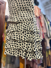 Load image into Gallery viewer, RED Valentino white & black sleeveless bow print Ruffle Dress, Size S Gently Worn