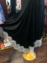 Load image into Gallery viewer, STAUD Black & Gray Silk Blend lace detail midi Dress