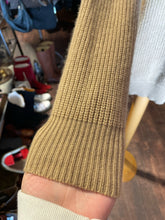 Load image into Gallery viewer, kayne Tan wool cashmere blend half zip Ribbed Sweater, Size L