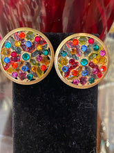Load image into Gallery viewer, Don Lin Vintage Gold Crystal Earrings
