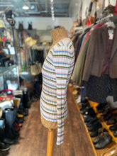 Load image into Gallery viewer, Veronica Beard white, green & pink Viscose blend striped Longsleeve Top, Size S