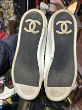 Load image into Gallery viewer, CHANEL Black & White Leather Logo sneaker, Size 39