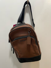 Load image into Gallery viewer, Coach Brown Leather multi pockets logo detail sling Purse