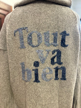 Load image into Gallery viewer, zadig & voltaire Gray Wool Hoodie Zip front Sweater