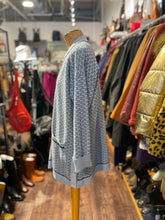 Load image into Gallery viewer, SANDRO Blue & Black Viscose blend Houndstooth Sweater, Size 1=Small