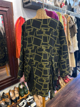 Load image into Gallery viewer, Heydari Green and black Polyester Abstract open longsleeve Jacket