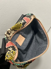 Load image into Gallery viewer, Clare V. white, black, pink scale print Purse