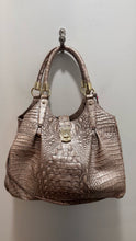 Load image into Gallery viewer, Brahmin White Gold Leather gold hardware shoulder/handbag Purse