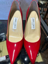 Load image into Gallery viewer, Jimmy Choo Red Patent Leather point toe Pump, Box Included, Size 35.5 Shoe