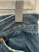 Load image into Gallery viewer, CHLOE Blue Cotton Denim brown acccents wide leg Jeans