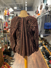 Load image into Gallery viewer, Ulla Johnson Brown & Copper Cotton Blend Stripe NWT! Top, Size 4