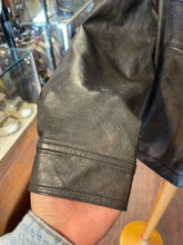 Load image into Gallery viewer, Lioness onyx button down leather Jacket, Size XL