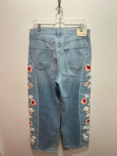 Load image into Gallery viewer, Citizens of Humanity Blue Cotton Floral denim flared Jeans