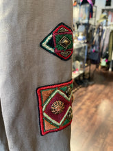 Load image into Gallery viewer, Saint Laurent Tan Cotton/Linen patches Belted Military Jacket, Size 42 AS IS-needs cleaning