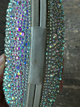 Load image into Gallery viewer, Christian Louboutin beige & silver swarovski crystals clutch Purse, AS IS missing strap