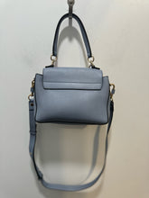 Load image into Gallery viewer, CHLOE Dusty Blue Leather Logo Size Small crossbody Purse