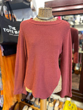 Load image into Gallery viewer, zulu & zephyr clay Cotton knit Asymmetrical mock neck Sweater