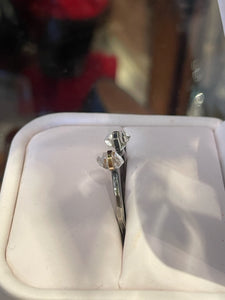 Melissa Joy Manning Silver 925 Herkimer Diamond Ring, Size 6