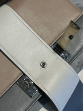 Load image into Gallery viewer, Prada white, beige, grey silver hardware rectangle crossbody Purse
