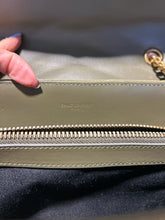 Load image into Gallery viewer, YSL Green Suede Quilted Size Medium Gold Hardware Purse, Duster Incl.