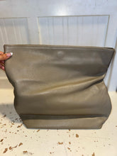 Load image into Gallery viewer, beck Taupe Leather Size Medium magnetic closure Clutch/Purse