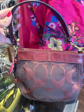 Load image into Gallery viewer, Coach Dark Red canvas & leather Monogram brass accents Small Purse