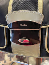 Load image into Gallery viewer, Prada Black & Green Tessuto Shoulder Purse W/Pockets, Gently Worn