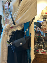 Load image into Gallery viewer, Longchamp Black & Green Nylon W/Leather mini Crossbody Purse