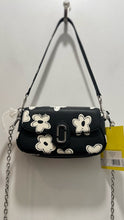 Load image into Gallery viewer, Marc Jacobs Black & White Leather Floral crossbody Purse