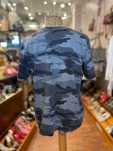 Load image into Gallery viewer, Johnny Was Grey/Multi Camo Jungle Graphic Top, Size M
