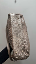 Load image into Gallery viewer, Brahmin White Gold Leather gold hardware shoulder/handbag Purse