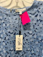 Load image into Gallery viewer, Milly Sky Blue Poly Floral Lace NWT! Layering Top, Size M