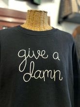 Load image into Gallery viewer, Lingua Franca Black Cotton Crew Sweatshirt, Size XL