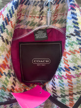 Load image into Gallery viewer, Coach multi color Wool Tweed pea coat Jacket