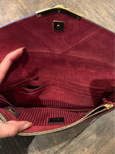 Load image into Gallery viewer, FENDI Burgundy Leather colorblock AS IS Clutch Purse