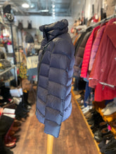 Load image into Gallery viewer, Mackage Navy Nylon quilt pattern Puffer asymmetrical Jacket