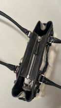 Load image into Gallery viewer, Coach Black & White Leather braid detail tassel Purse