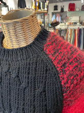 Load image into Gallery viewer, Helmut Lang Black & Red wool & mohair blend knit Sweater, Size XS