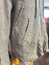 Load image into Gallery viewer, zadig & voltaire Gray Wool Hoodie Zip front Sweater