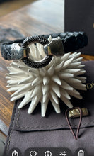 Load image into Gallery viewer, John Hardy NEW w/o TAGS! black & silver Leather semi precious stone Bracelet