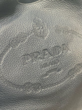 Load image into Gallery viewer, Prada Navy Leather Embossed Hobo Purse, Duster & Cards incl.