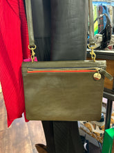 Load image into Gallery viewer, Clare V. Olive Green Leather zipper Size Small Cross body Purse