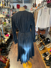 Load image into Gallery viewer, Dries V.Noten Black Cotton Longsleeve wrap Dress, AS IS, Size S