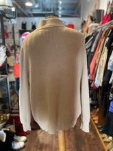 Load image into Gallery viewer, kayne Tan wool cashmere blend half zip Ribbed Sweater, Size L